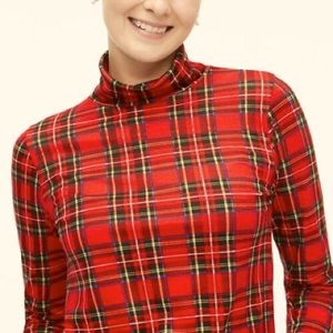 J. Crew tartan tissue turtleneck